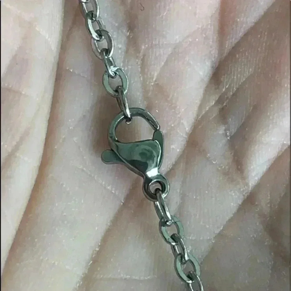 “Best Dad Ever” 24” Stainless Steel Necklace NWT